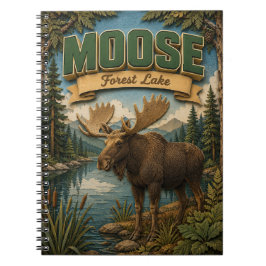 Caderno Espiral Floresta de Alces Lago POPCUT