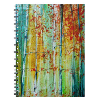 Caderno Espiral Floresta de Árvore Birch
