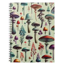 Caderno Espiral Floresta de Fungos