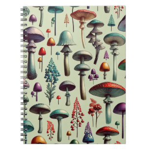 Caderno Espiral Floresta de Fungos