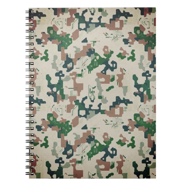 Caderno Espiral Floresta de Pixel da Terra  (Frente)