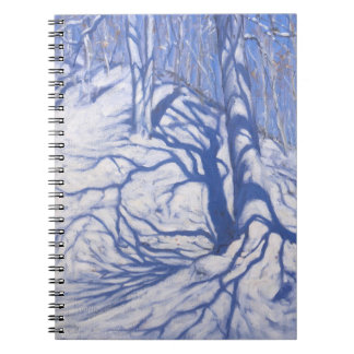 Caderno Espiral Floresta do inverno perto de Courcheval 2008