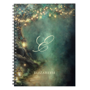 Caderno Espiral Floresta Encantada Lanternas Mágicas Presente de B