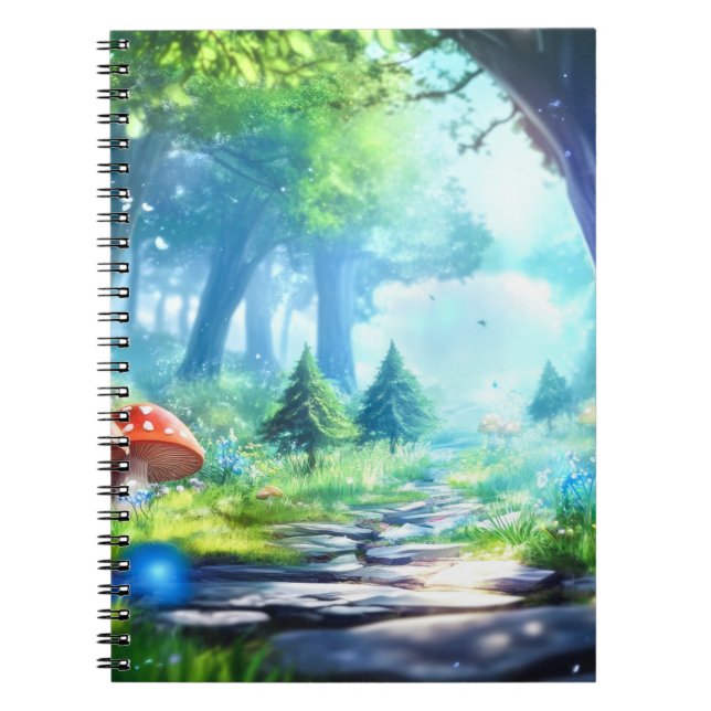 Caderno Espiral Floresta Mushroom (Frente)