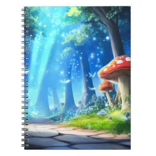 Caderno Espiral Floresta Mushroom