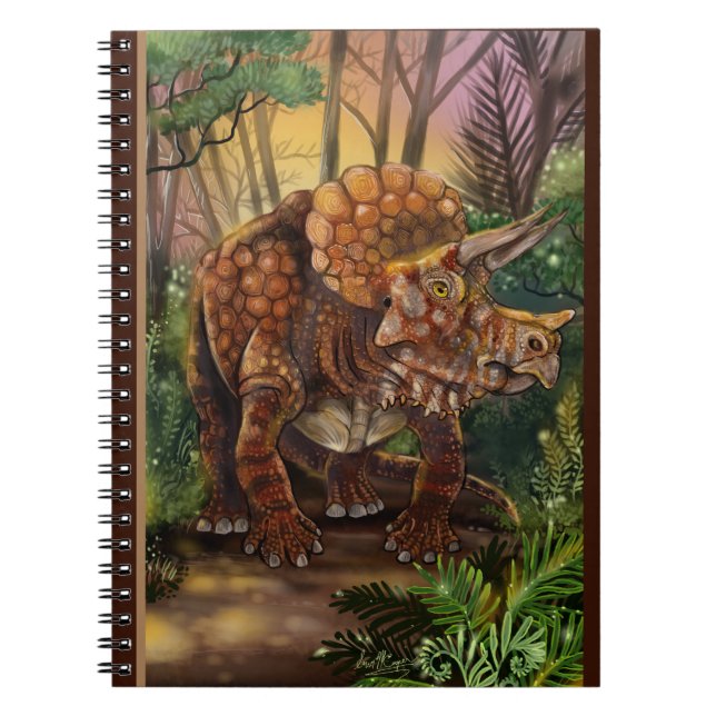 Caderno Espiral Floresta Triceratops (Frente)