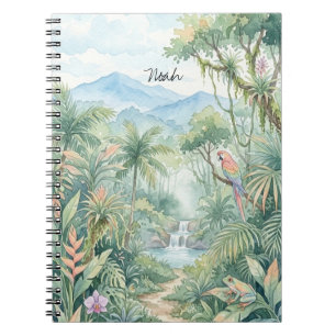 Caderno Espiral Floresta Tropical Verde