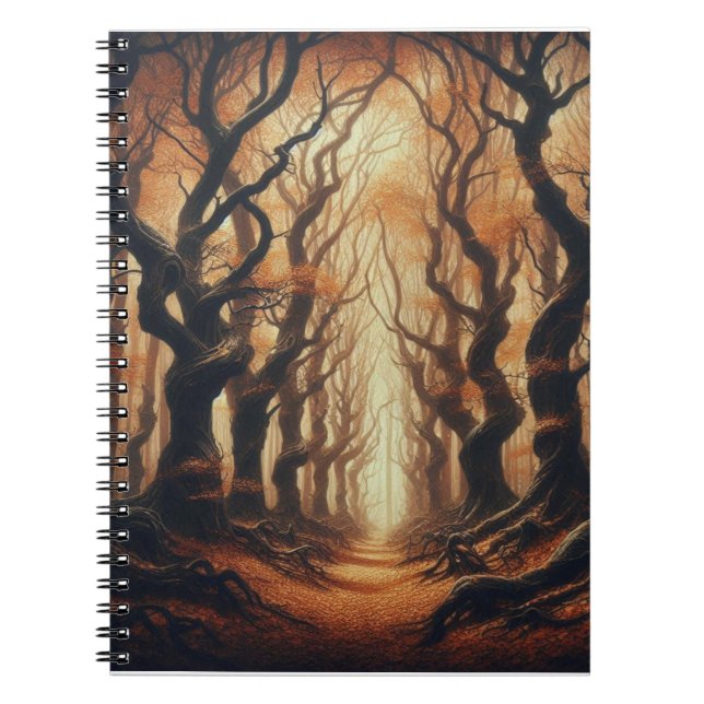 Caderno Espiral Florestas de outono gótico (Frente)