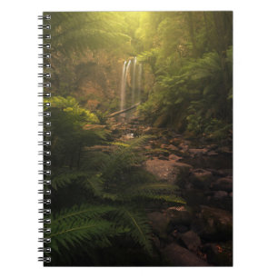 Caderno Espiral Florestas Destaques da luz solar Cascata