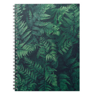 Caderno Espiral Florestas Ferns De Madeira