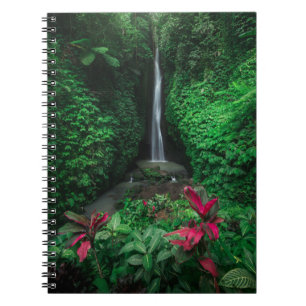 Caderno Espiral Florestas Quedas de água Leke Leke em Bali