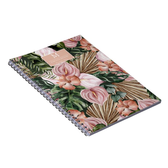 Caderno Espiral Florestas Tropicais Folhas da floresta tropical Fl (Lado Direito)