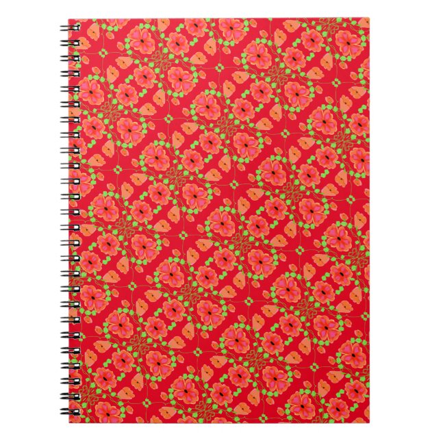 Caderno Espiral Flórida bonito vermelha (Frente)