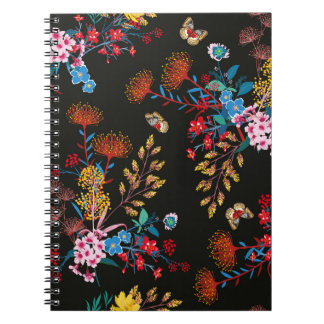 Caderno Espiral Flórida e borboletas do Elegant Blooming Garden 
