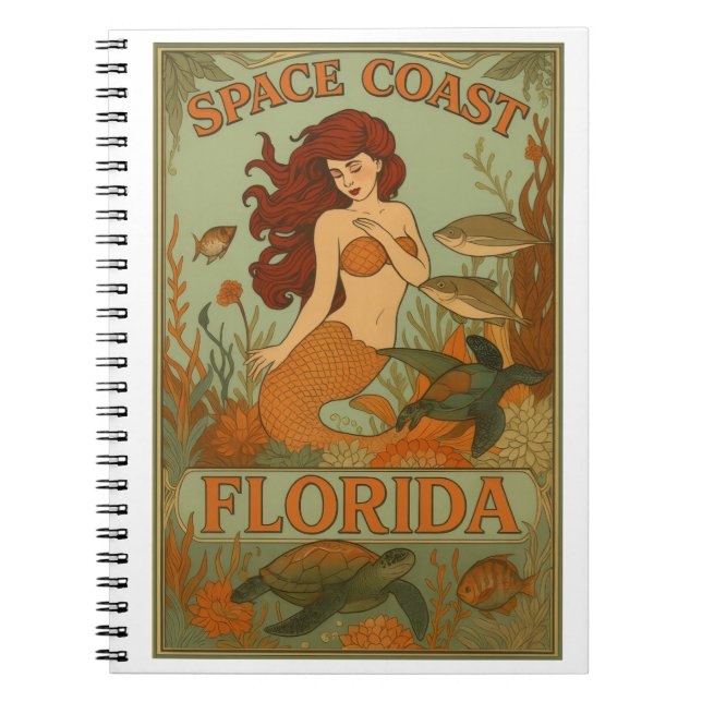 Caderno Espiral Florida Mermaid  (Frente)