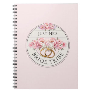 Caderno Espiral Flórida personalizada de Tribo Bride