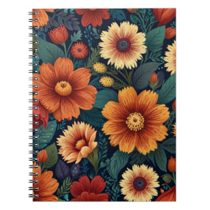 Caderno Espiral Florido Encantador