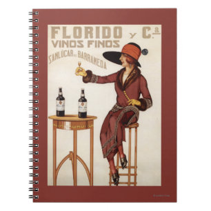Caderno Espiral Florido Vinos Finos - Sanlucar de Barrameda