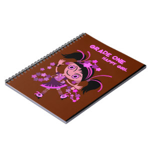 CADERNO ESPIRAL FLORISTA FELIZ PRESENTE DE ESCOLA ANIVERSÁRIO