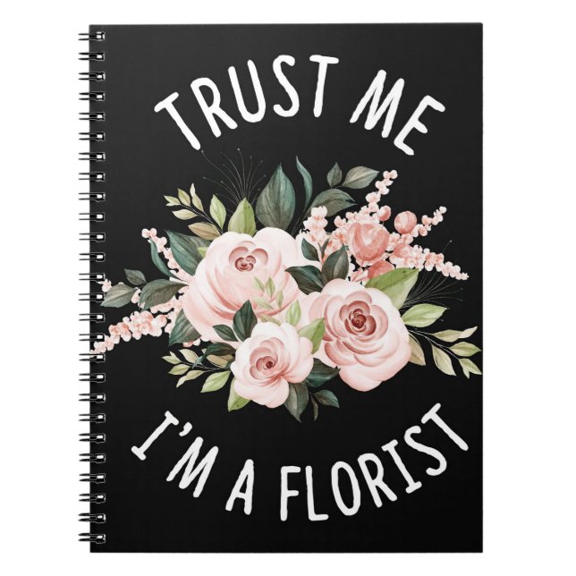 Caderno Espiral Flower Lover | Acredita Que Sou Florista (Frente)