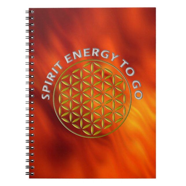 Caderno Espiral FLOWER OF LIFE-SPIRIT ENERGY TO GO-fire (Frente)