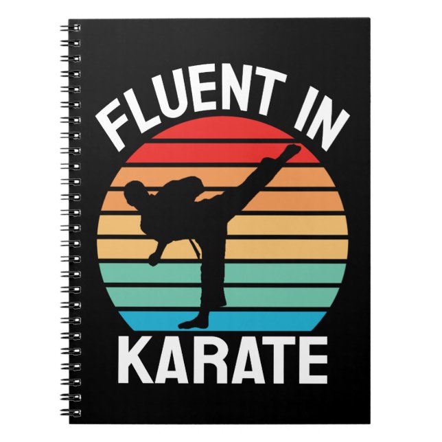 Caderno Espiral Fluente no Karate Funny Karate (Frente)