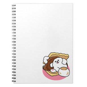 Caderno Espiral Fluffier Tha S’more - Cute Dog and Dessert Pun