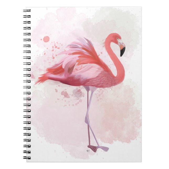Caderno Espiral Fluffy Flamingo (Frente)