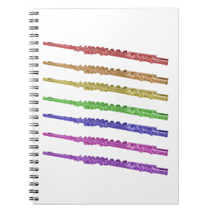 Caderno Espiral Flute Colorful Rainbow