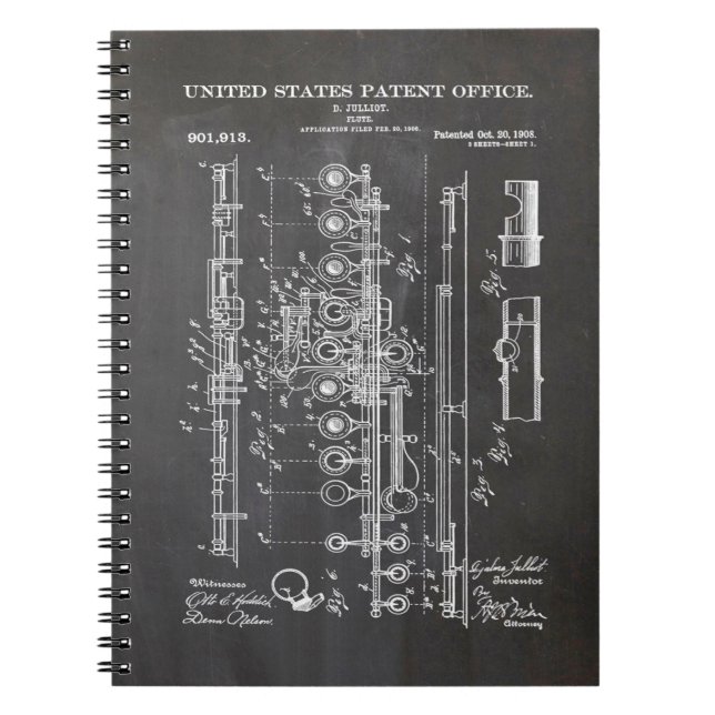Caderno Espiral Flute Patent (Frente)