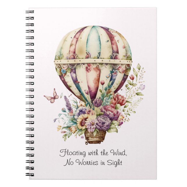 Caderno Espiral Flutuando com o Vento (Frente)