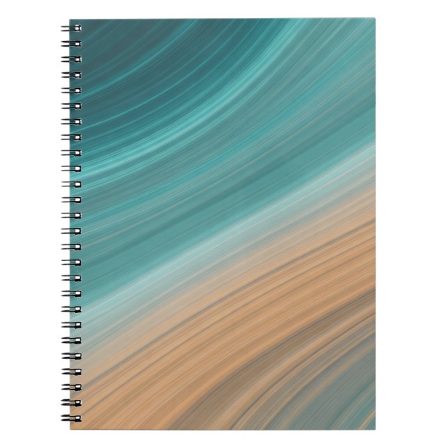Caderno Espiral Fluxo de Areia Aquática (Frente)