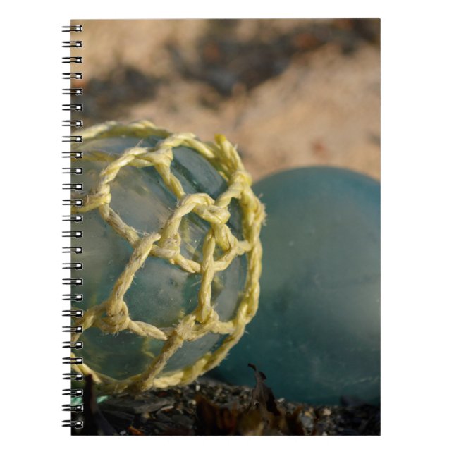 Caderno Espiral Fluxo De Pesca De Vidro Japonês (Frente)