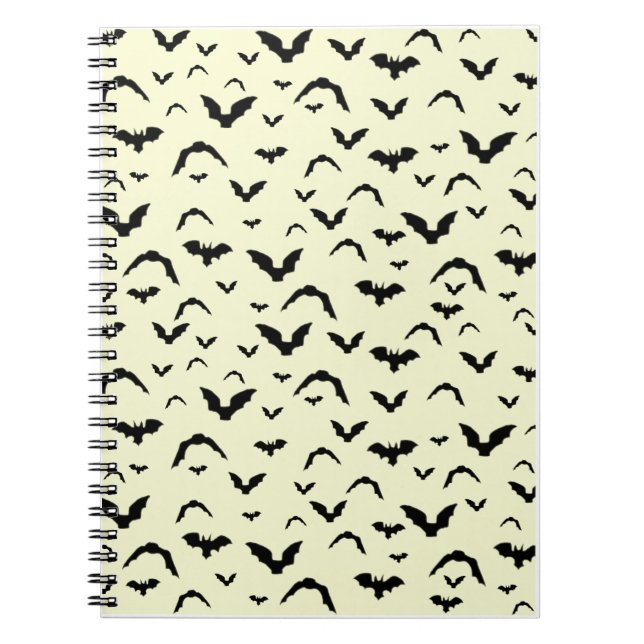 Caderno Espiral Flying Bats on Yellow (Frente)