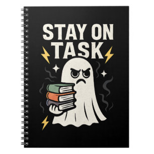 Caderno Espiral Foco fantasma - Halloween de volta à Design da esc