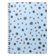 Fofo floral rosa e branco com estrelas em azul