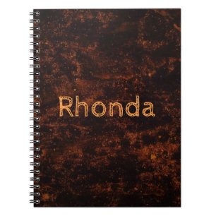 Caderno Espiral Fogo de Concreto Castanho