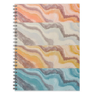 Caderno Espiral Folha & Abstrato Curvo