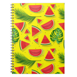 Caderno Espiral Folha de Melancia Amarela