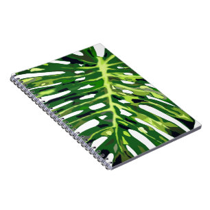 Caderno Espiral Folha de Monstera Tropical