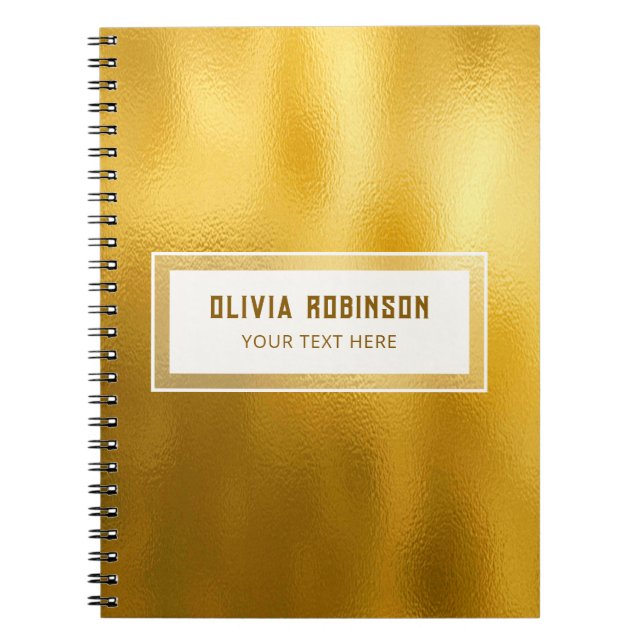 Caderno Espiral Folha de Ouro (Frente)