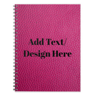 Caderno Espiral Folha Rosa Personalizada Adicione Seu Texto/Design
