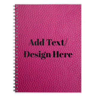 Caderno Espiral Folha Rosa Personalizada Adicione Seu Texto/Design