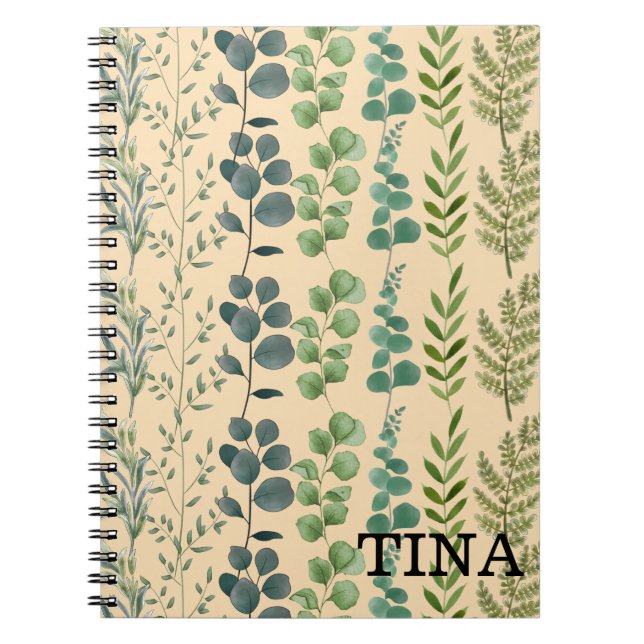 Caderno Espiral Folha Verde (Frente)
