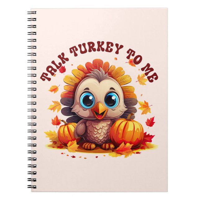 Caderno Espiral Folhagem de Cute e Outono (Frente)