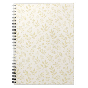 Caderno Espiral Folhagem de Outono Trigo Dourado - Neutro
