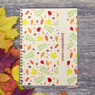 Caderno Espiral Folhas bonitas e coloridas personalizadas