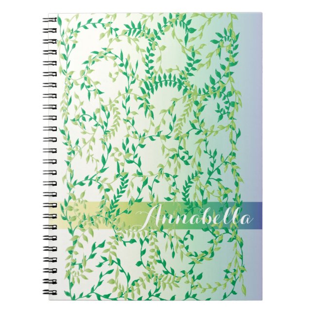 Caderno Espiral Folhas dançantes (Frente)