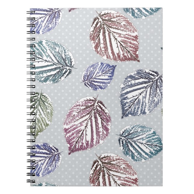 Caderno Espiral Folhas de abertura sobre fundo de cinza leve (Frente)