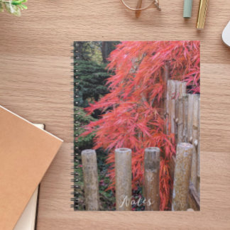 Caderno Espiral Folhas de Carteiro Vermelho Japonês e Cerca de Bam